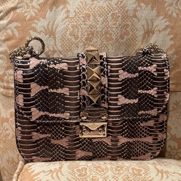 Valentino Garavani Glam Lock python crossbody bag - Picture 5 of 6